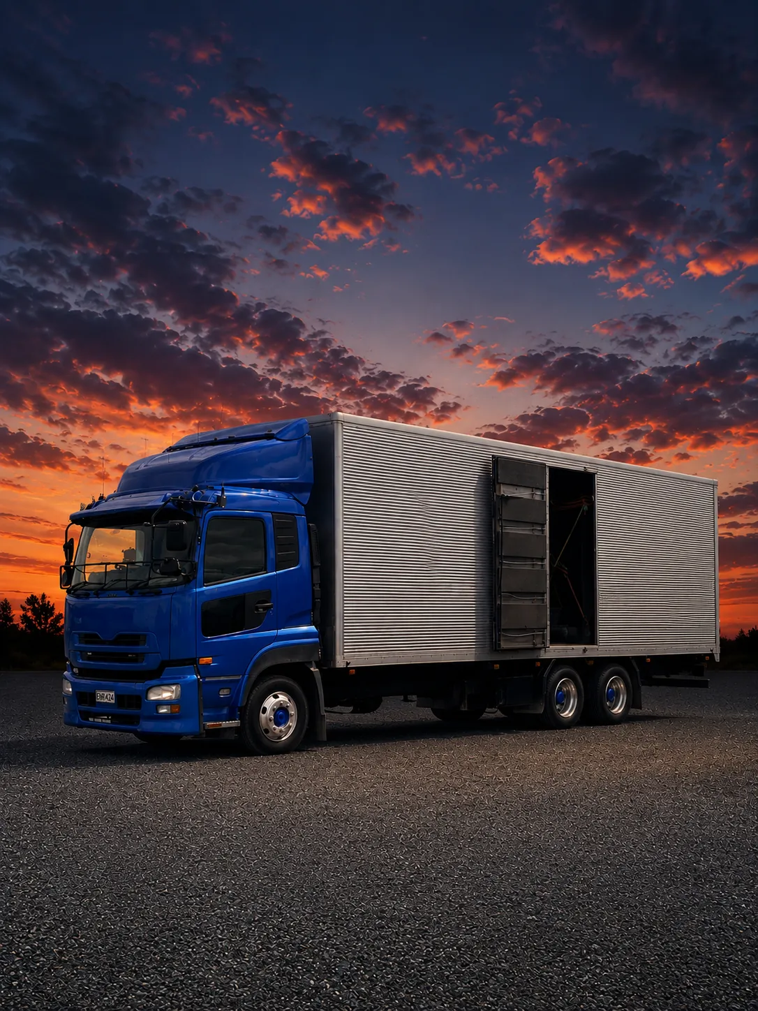 PFS truck at sunset